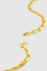 Detail product shot of the Oroton Carly Chain Link Necklace in Gold and Primary Material: Brass for Women .