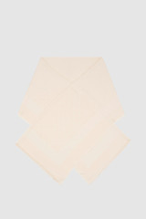 Back product shot of the Oroton Hannah Light Weight 2 Tone Scarf in Cream and 100% Micromodal material for Women .