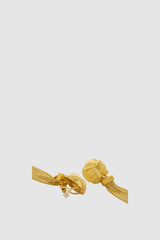 Detail product shot of the Oroton Naia Tassel Earrings in Worn Gold and Brass material for Women . IP:21