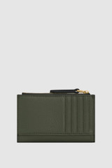 Back product shot of the Oroton Eve 12 Credit Card Zip Wallet in Cactus and Premium pebble leather for Women .