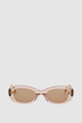 Front product shot of the Oroton Rumi Sunglasses in Rose and Acetate material for Women .
