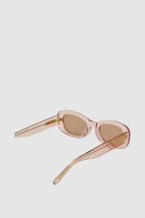 Front product shot of the Oroton Rumi Sunglasses in Rose and Acetate material for Women .