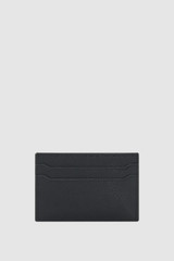 Back product shot of the Oroton Iris Credit Card Sleeve in Black and Premium pebble leather for Women .