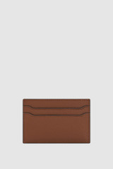 Back product shot of the Oroton Iris Credit Card Sleeve in Cinnamon and Premium pebble leather for Women .