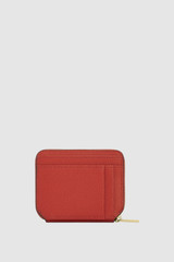 Back product shot of the Oroton Iris Small Zip Wallet in Dark Ruby and Premium pebble leather  for Women .