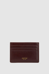 Front product shot of the Oroton Cecile Credit Card Sleeve in Copper and Premium crackle leather for Women .