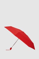 Front product shot of the Oroton Parker Small Umbrella in Dark Ruby and 100% polyester fabric for Women .