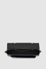 Internal product shot of the Oroton Dylan Day Bag in BLACK and Premium pebble leather for Women .