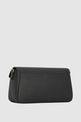 Back product shot of the Oroton Dylan Day Bag in BLACK and Premium pebble leather for Women .