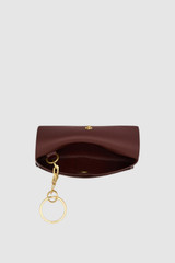 Internal product shot of the Oroton Margot Keyring Pouch in COPPER and Premium crackle leather for Women .