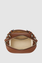 Internal product shot of the Oroton Mica Suede Bowler in Teak and Premium suede leather for Women .