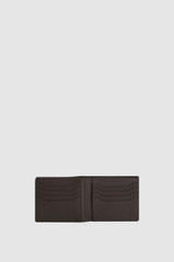 Internal product shot of the Oroton Ethan Signature 12 Credit Card Wallet in Chestnut Signature and PVC-coated canvas material for Men .
