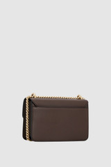 Back product shot of the Oroton Yvette Small Clutch Bag in Coffee Bean and Premium textured leather for Women .