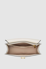 Internal product shot of the Oroton Yvette Medium Clutch Bag in Cream and Premium textured leather for Women .