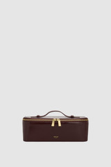 Front product shot of the Oroton Indi Large Travel Jewellery Case in Copper and Premium smooth leather for Women .