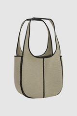 Back product shot of the Oroton Emilia Canvas Tote in Natural and Canvas material for Women .