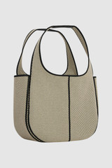 Back product shot of the Oroton Emilia Canvas Large Tote in Natural and Canvas material for Women .
