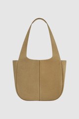 Front product shot of the Oroton Emilia Suede Tote in Caper and Premium suede leather for Women .