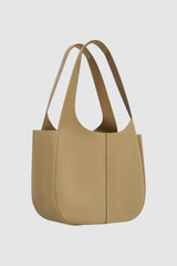 Back product shot of the Oroton Emilia Suede Tote in Caper and Premium suede leather for Women .