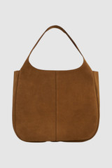 Front product shot of the Oroton Emilia Suede Large Tote in Teak and Premium suede leather for Women .