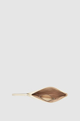 Internal product shot of the Oroton Eve Medium Pouch in Warm Cream and Premium pebble leather for Women .