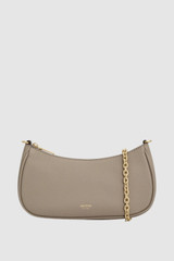 Front product shot of the Oroton Eve Mini Baguette in Oyster and Pebble leather material for Women .