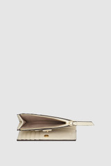 Internal product shot of the Oroton Eve 12 Credit Card Zip Wallet in Warm Cream and Premium pebble leather for Women .