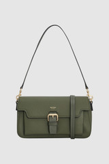 Front product shot of the Oroton Dylan Day Bag in Cactus and Premium pebble leather for Women .