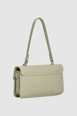 Back product shot of the Oroton Finn Crackle Large Day Bag in Pistachio and Premium smooth leather for Women .