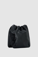 Back product shot of the Oroton Georgie Crackle Crossbody Bag in Black and Premium smooth leather for Women .
