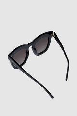 Front product shot of the Oroton Duo Sunglasses in Black and Premium acetate material for Women .