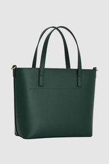 Back product shot of the Oroton Polly Smooth Small Tote in Evergreen and Premium smooth leather for Women .