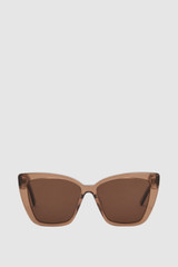 Front product shot of the Oroton Jamie Brown Mono Polarised Sunglasses in Chocolate and Acetate material for Women .