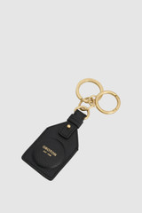 Front product shot of the Oroton Eve 4 Credit Card Pouch & Airtag Keyring Gift Set in Black and Premium pebble leather for Women .