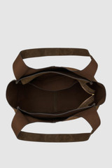 Internal product shot of the Oroton Emilia Suede Tote in Husk Brown and Premium cow suede leather for Women .