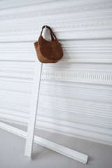 Detail product shot of the Oroton Emilia Suede Large Tote in Husk Brown and Premium cow suede leather for Women .