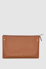 Internal product shot of the Oroton Anika 13" Tote & Cover in Coffee Bean and Premium pebble leather for Women .