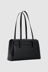 Back product shot of the Oroton Etta Work Bag in Black and Premium epi leather for Women .