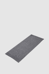 Front product shot of the Oroton Cashmere Blend Scarf in Grey Marle and 70% ultra fine merino wool and 30% cashmere blend fabric for Women .