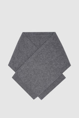 Front product shot of the Oroton Cashmere Blend Scarf in Grey Marle and 70% ultra fine merino wool and 30% cashmere blend fabric for Women .