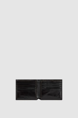 Internal product shot of the Oroton Jordan Crackle Bifold Wallet in Dark Chocolate and Premium crackle leather for Men .