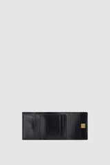 Internal product shot of the Oroton Etta Bifold Wallet in Black and Premium epi split leather for Women .