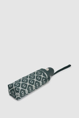 Back product shot of the Oroton Parker Small Umbrella in Evergreen/Cream and 100% polyester fabric for Women .
