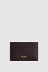 Front product shot of the Oroton Grace Credit Card Sleeve in Burnt Umber and Premium saffiano leather for Women .