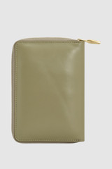 Back product shot of the Oroton Marais Crackle Passport Wallet in Pistachio and Premium smooth leather for Women .