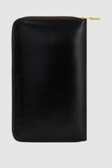 Back product shot of the Oroton Marais Crackle Travel Wallet in Dark Chocolate and Premium smooth leather for Women .