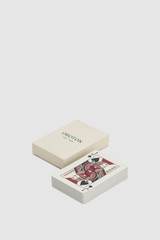 Detail product shot of the Oroton Games Playing Cards in Pear and 310gsm Germany black core paper and  300gsm white cardboard for Women .