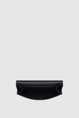Internal product shot of the Oroton Jordan Texture Card Pouch in Black and Premium textured leather for Men .