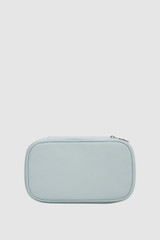 Back product shot of the Oroton Marais Small Beauty Case in Raindrop and Premium smooth cow leather for Women .