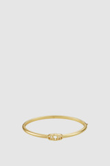 Front product shot of the Oroton Juliette Hinged Cuff in Gold and Brass material for Women .
